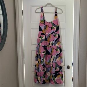 Ava and Viv Colorful Abstract Print Dress